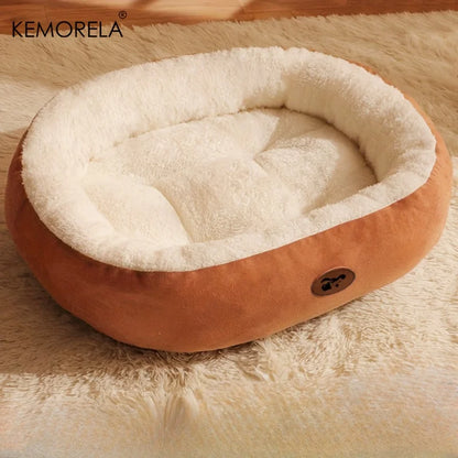 Cozy Oval Snuggle Pet Bed, Plush & Thickened Cat Bed Warm and Secure Bed for Cats and Small Medium Dogs, All Seasons