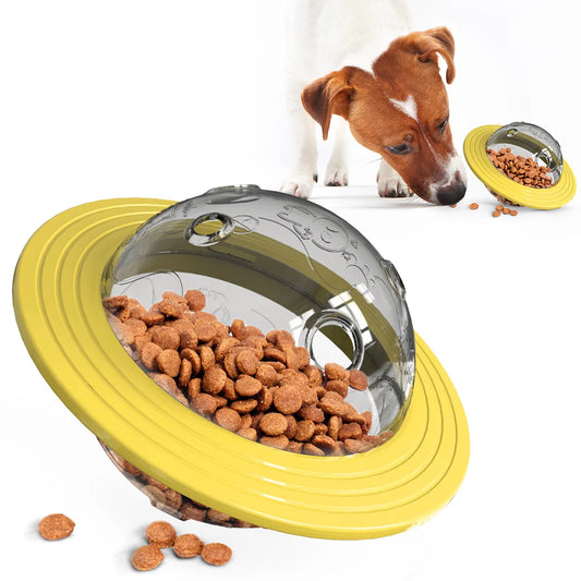 Chewable and wear-resistant dog toys educational dog supplies Frisbee flying disc and food dispenser