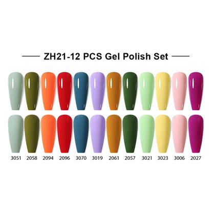 NAILCO 15ml Gel Nail Polish Set 30pcs/Lot Gel Polish Nail Soak Off UV LED Semi-Permanent Varnishes Nail Art Salon Free Shipping