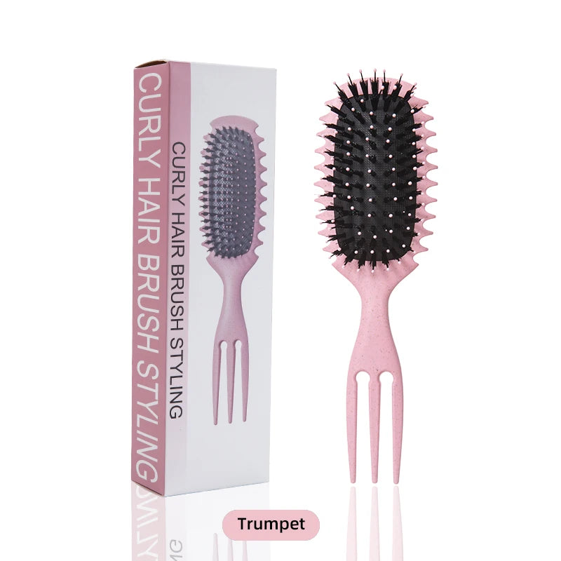 1PC Candy bursh Curly Hair Styling Brush: Defined Curls on Wet Hair- Nylon Bristles Detangling Volumizing Comb for All Hair Type