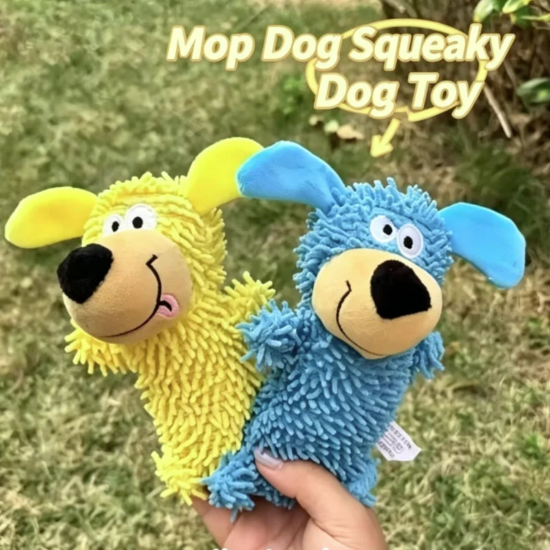 Durable Pet Dog Plush Toy for Small Breeds - Animal Shape Squeaky Chew Cleaning Toy for Chihuahua Yorkshire Bichon Puppies