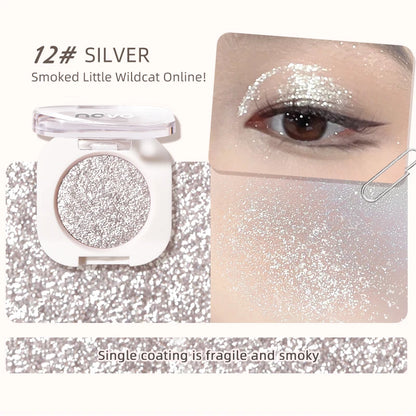 Monochrome Glitter Champagne Eyeshadow Diamond Waterproof Matte Eyeshadow Palette Pearlescent Glitter Shiny Eyes Makeup Cosmetic