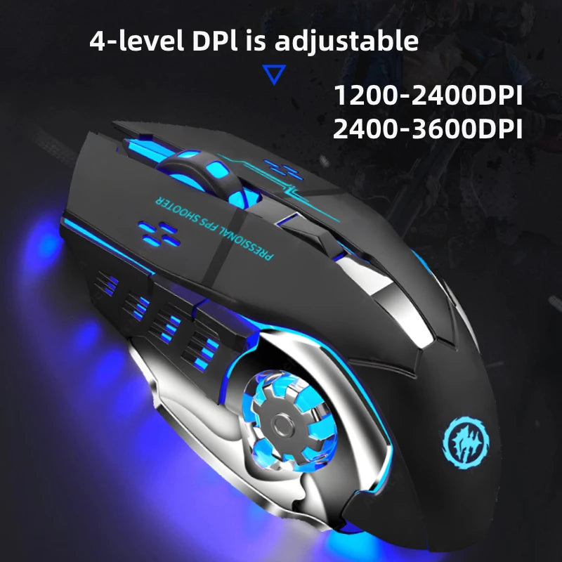 2.4G Wireless Mouse USB Bluetooth Mecha Gaming Mouse Rechargeable Silent Backlight Mice Ergonomic Office Mice Game Accessories