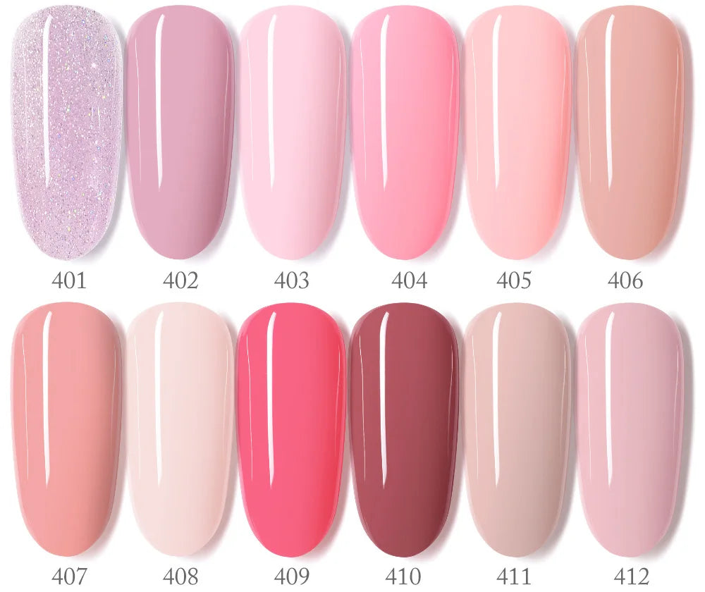 VIP5 Venalisa Nail Gel Polish Kit HEMA FREE Jelly Pink Nude Color Sparkle Gel Varnish Self Leveling Gel Nail Varnish Whole Set