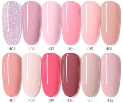 VIP5 Venalisa Nail Gel Polish Kit HEMA FREE Jelly Pink Nude Color Sparkle Gel Varnish Self Leveling Gel Nail Varnish Whole Set