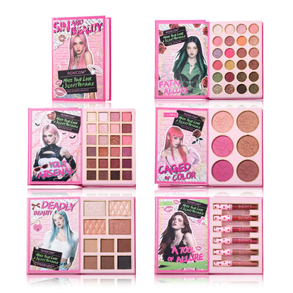 5-Page Makeup Palette with 70 Colors: 48 Matte & Shimmer Eyeshadows, 6 Lip Colors, 6 Blushes, and 10 Contour Shades - The Perfec