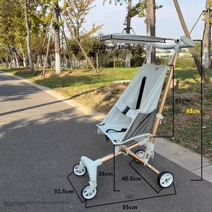 Lightweight Travel Stroller High Quality Baby Stroller Comfortable 1-8 Years Old Foldable Four Wheels Stroller Pram