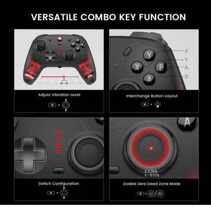 GameSir Cyclone 2 Wireless Pro Controller, Hall Effect Joysticks, Bluetooth Gamepad for Nintendo Switch, iPhone, Android & PC