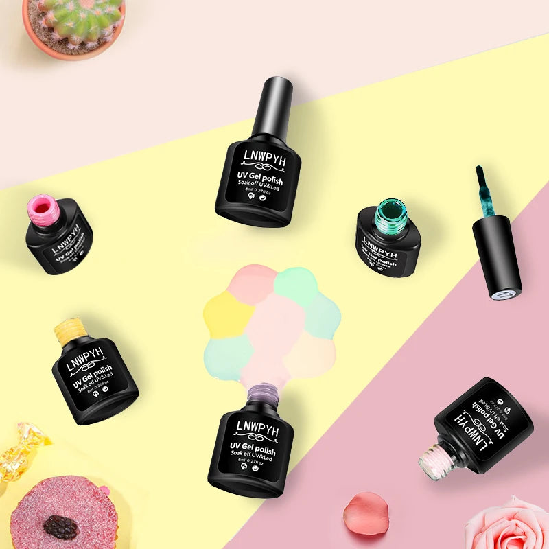 Gel Nail Polish Kit With UV Nail Lamp Electric Nail Drill Machine Soak OFF Gel Nail Kit Base&Top Coat Gel Polish Nail Tools Set