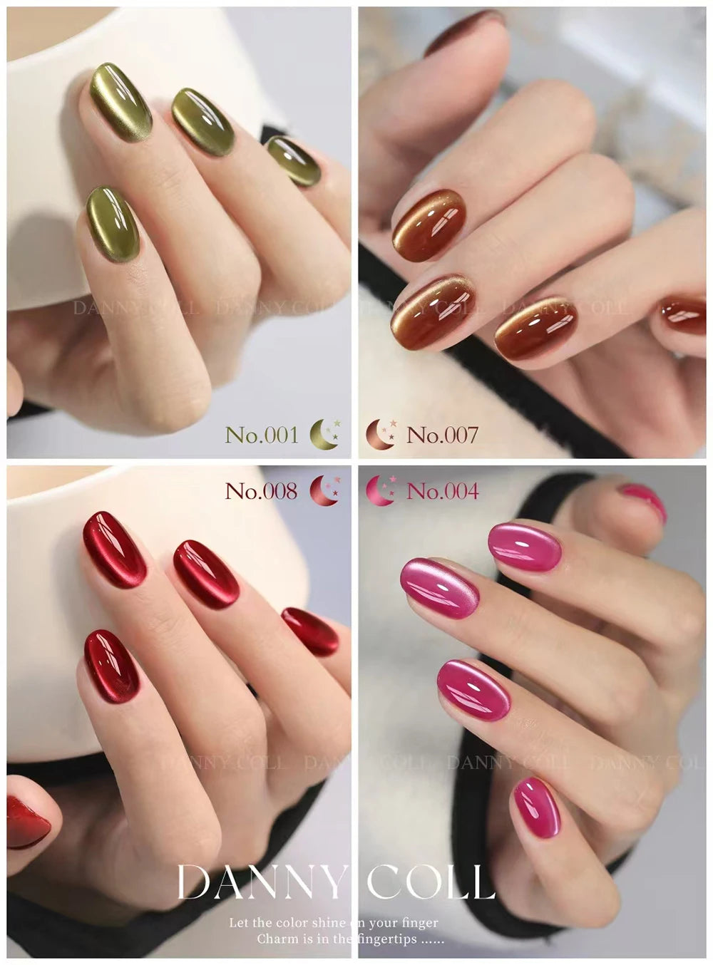 9 Color/Set Crystal Cat Eye Gel Nail Polish Set Semi Permanent UV LED Gel Lacquer Magnetic Cat Eye Gel Varnish For Nail Art 15ml