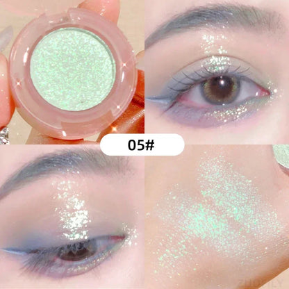Monochrome Glitter Eyeshadow Pearlescent Highlighter Powder Makeup Diamond Eye Shadow Palette Bright Shiny Eye Makeup Cosmetics