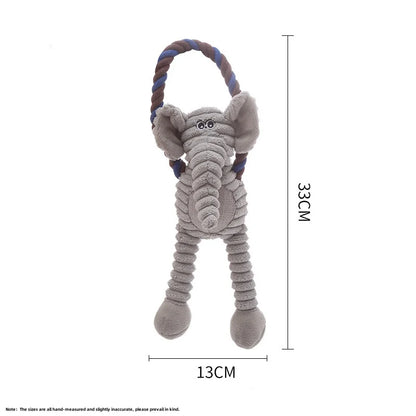 Dogs Plush Toys Indoor Interactive Play Products Pet Chewy Resistant Teeth Grinding Supplies Puppy Kitten Fleece Squeak Toy