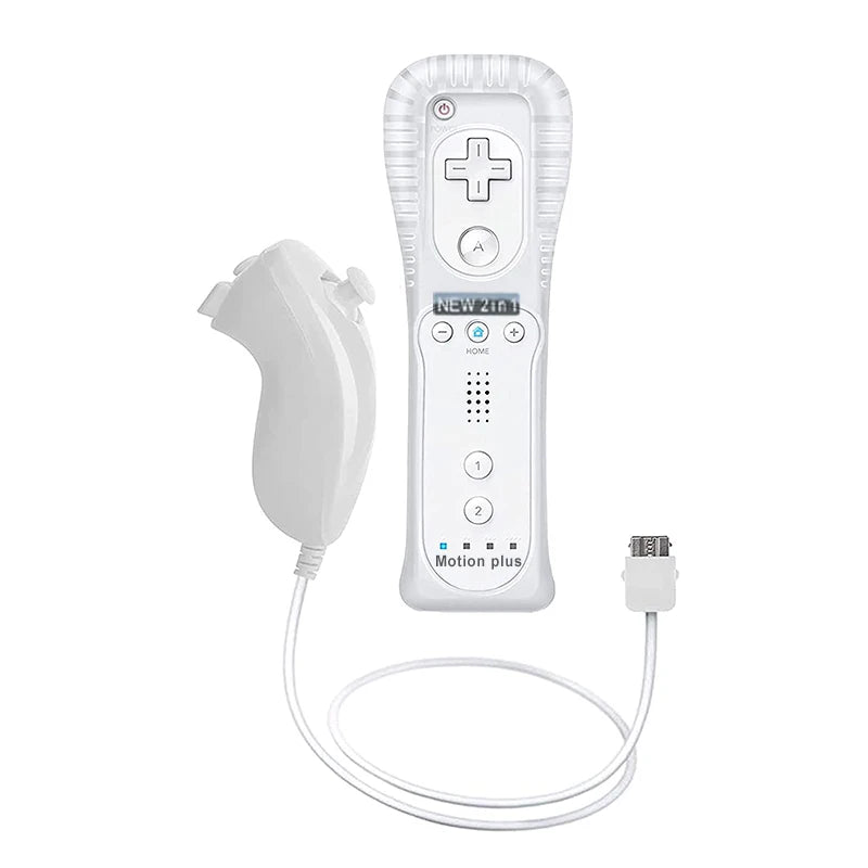 For Nintendo Wii U Joystick 2 in 1 Wireless Remote Gamepad Controller Set Motion Plus Video Games Control Nintendo Wii 1 Pair