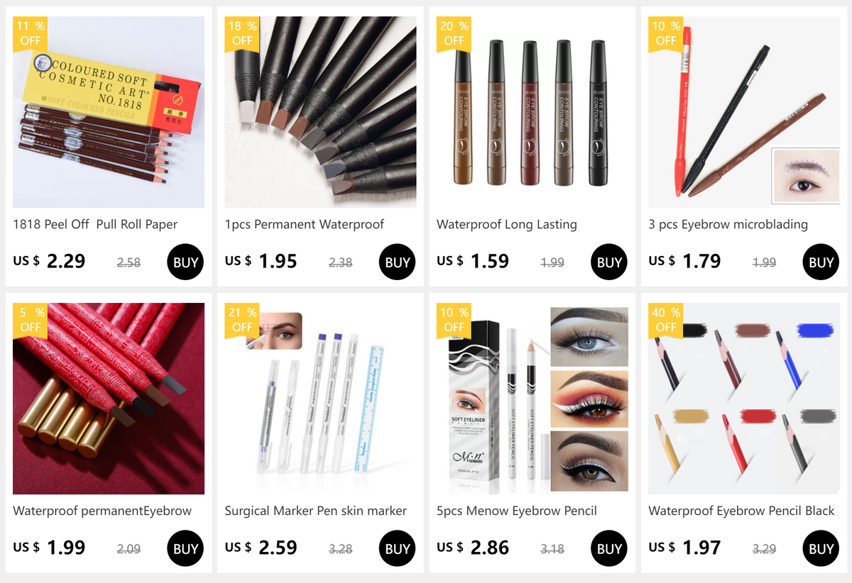 HAOZHUANG  Waterproof Long Lasting Eyebrow Pencils with Soft Brush Eyebrows Makeup Tool Permanent Makeup Tattoo Accessories