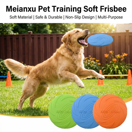 6PCS Interactive Dog Flying Disc Toys Bite-Resistant Waterproof Dog Toys Dog Stuff Dog Accessories for Outdoor Training Play