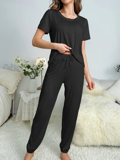 Suit Women's Clothing Family Clothing Summer Comfortable Casual Fashion Pajamas And Pants Set Two-piece