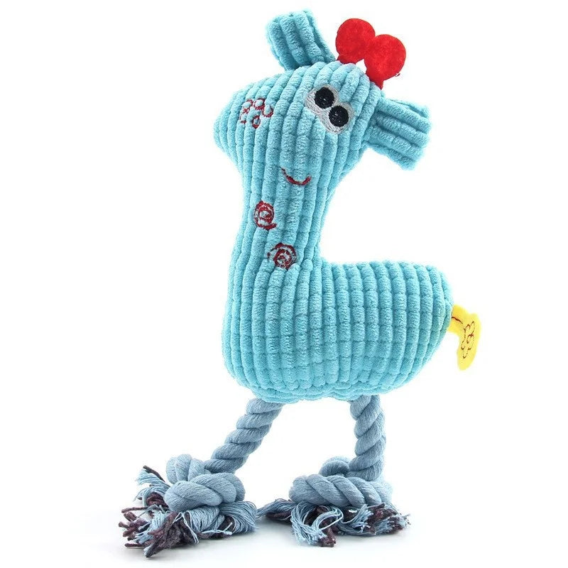 Dogs Plush Toys Indoor Interactive Play Products Pet Chewy Resistant Teeth Grinding Supplies Puppy Kitten Fleece Squeak Toy