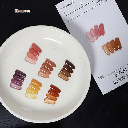 Eleanuos 48pcs 15ml Jelly Gel Polish Kit TPO Free  Milk Shake Ice Tea Transparent Gel Polish UV LED Gel Lacquer Clear Gel Set
