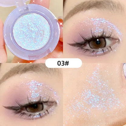 Monochrome Glitter Eyeshadow Pearlescent Highlighter Powder Makeup Diamond Eye Shadow Palette Bright Shiny Eye Makeup Cosmetics