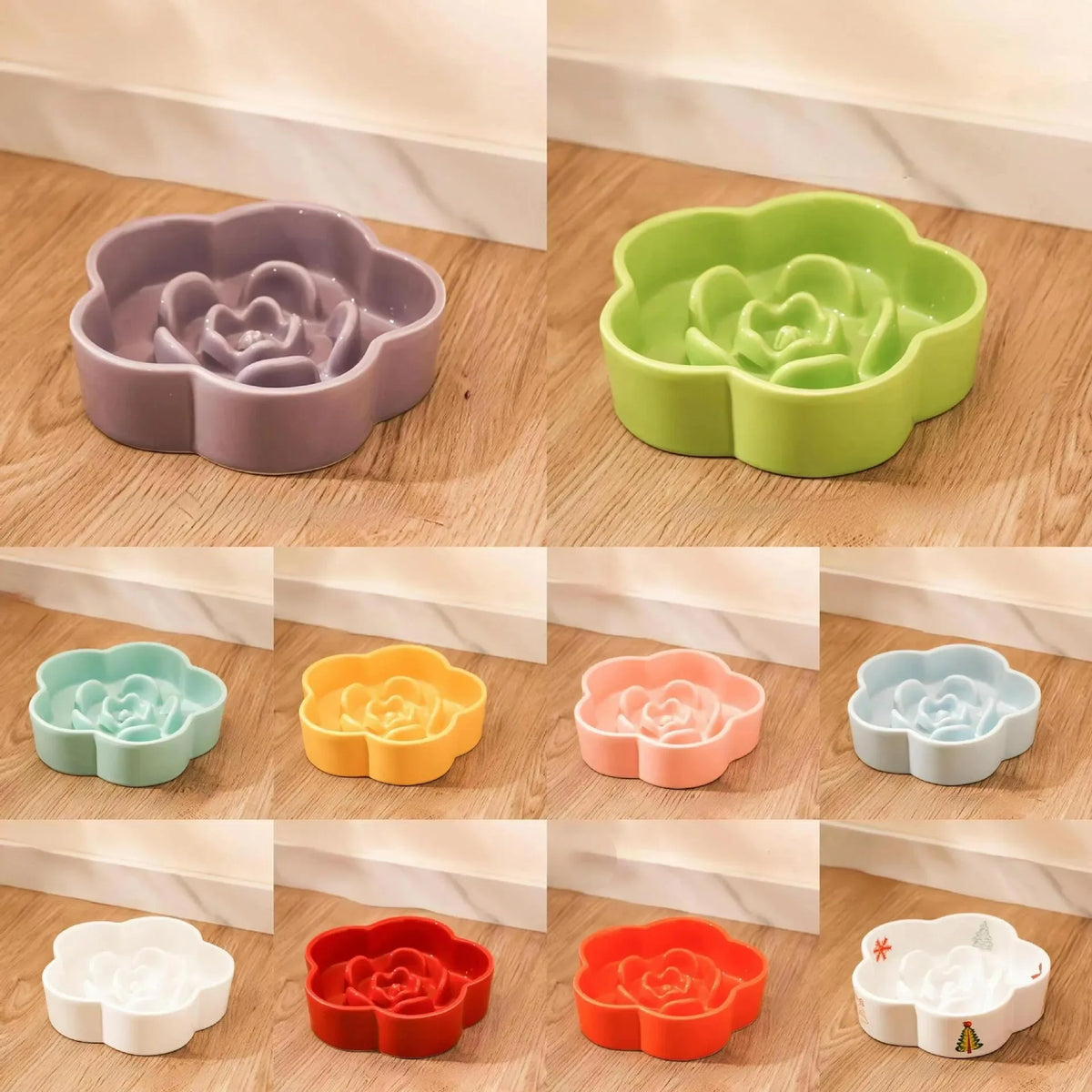 Ceramic Slow Food Bowl Anti-choking Cat Feeding Basin To Prevent Black Chin Small Dog Cat Neck Guard Wooden Frame Slow Food Bowl