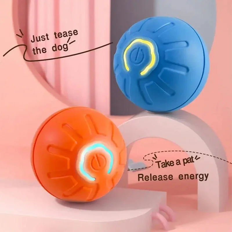 Dog Toy Ball Automatic Moving Bouncing Rolling Ball USB Smart Puppy Interactive Dog Chew Toy Ball