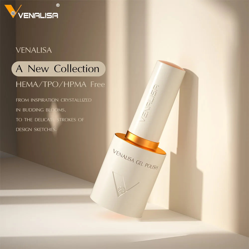VENALISA 10ml Nail Gel Polish 90Colors HEMA/TPO Free UV LED Soak Off Long Lasting High Gloss Base TopCoat for Salon DIY Manicure