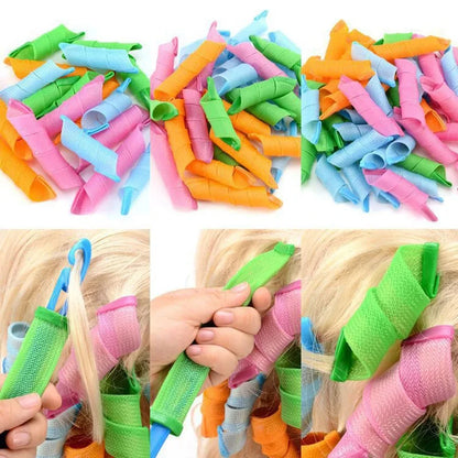 18Pcs Magic Hair Curler Wave Formers Set - DIY Hair Styling Tool Hair Accessories Rollers for Women