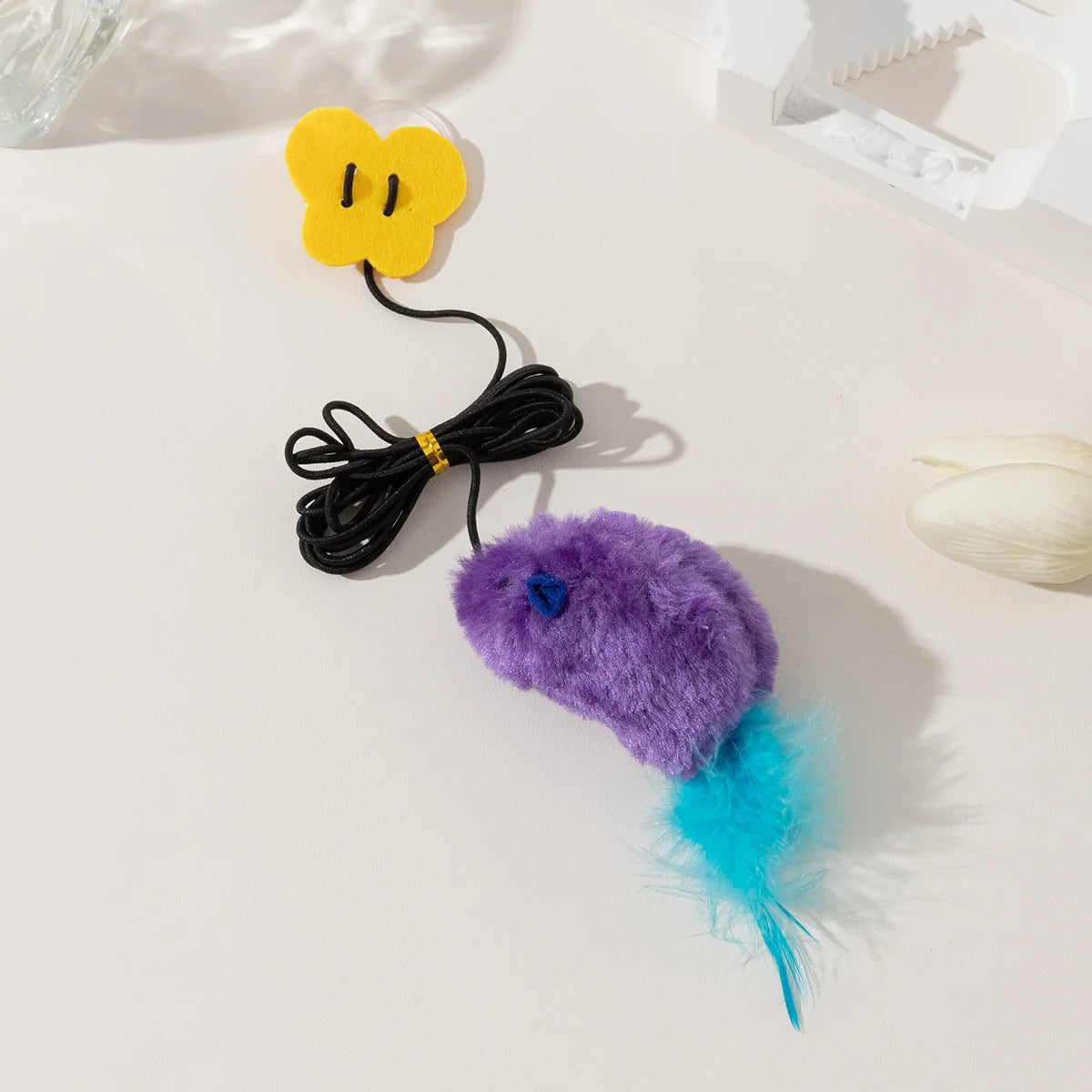 Swinging On The Swing Hanging The Door Cat Teaser Stick Elastic Rope Extendable Cat Toy