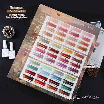 Eleanuos 48pcs 15ml Jelly Gel Polish Kit TPO Free  Milk Shake Ice Tea Transparent Gel Polish UV LED Gel Lacquer Clear Gel Set