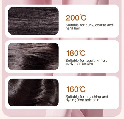 2026 New Mini Straightener Rechargeable Portable Hair Straightener Brush Anti-Scald Shell Cordless USB Charging Straighteners