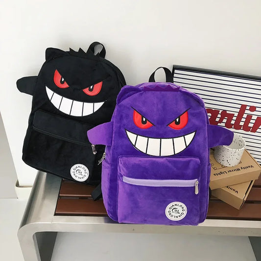 TAKARA TOMY Pokemon Backpack Gengar Student School Bag Children's Gifts Cartoon Kawaii SchoolBag Mochila