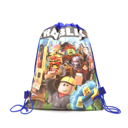 6/12/18/56PCS Roblox Nonwoven Drawstring Bag Roblox Game Party Decorations Kids Birthday Party Baby Shower Supplies Gift