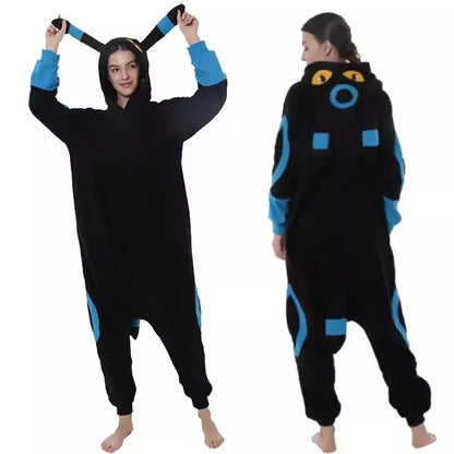 In Stock Snorlax Squirtle Mewtwo Onesie Gengar Cosplay Costume Halloween Adult Anime Cute Cat Eevee Boys And Girls Pajamas