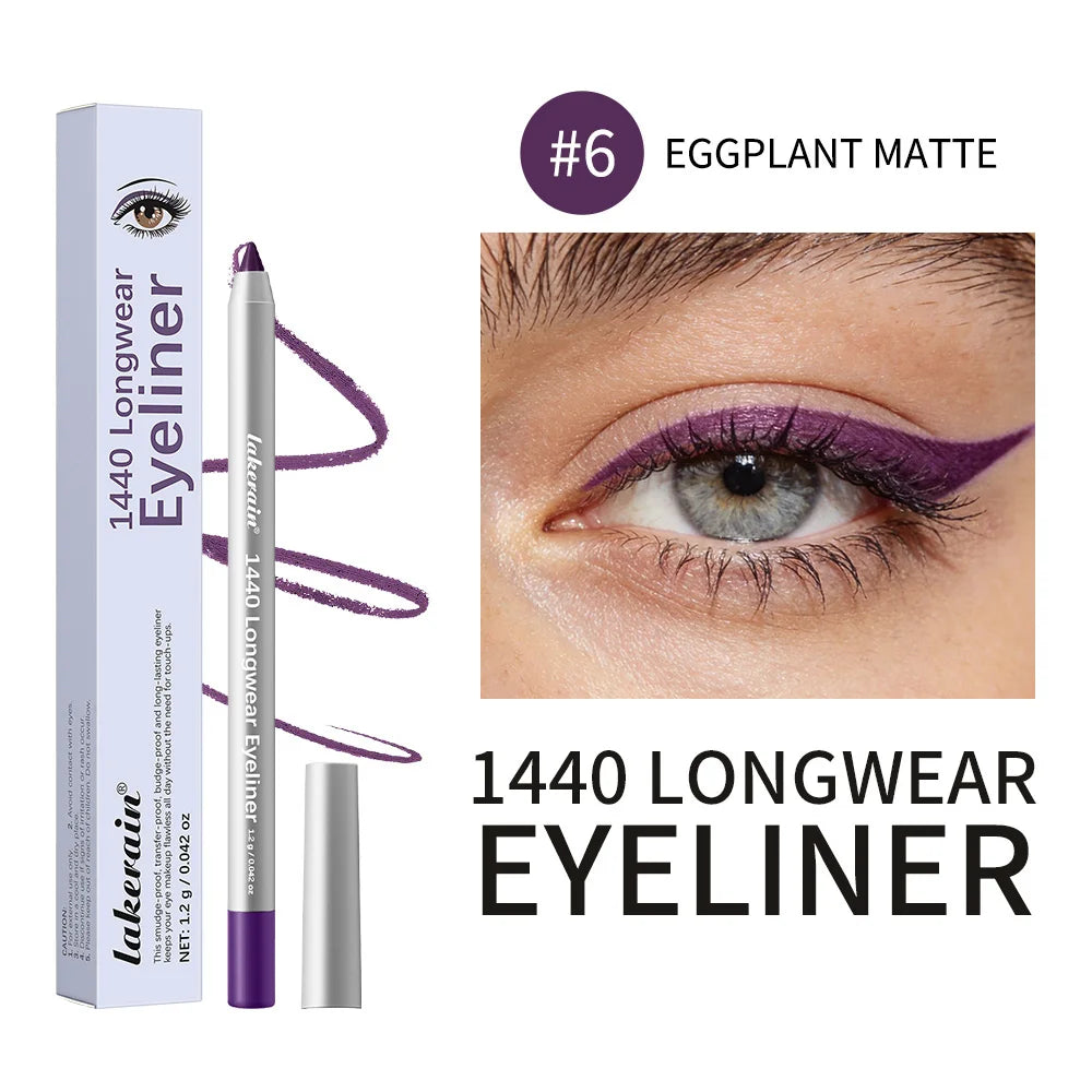 Lakerain Smooth Waterproof Eyeliner Pen Quick-Drying Long-Lasting Sweat-Proof Smudge-Proof for Perfect Makeup Application
