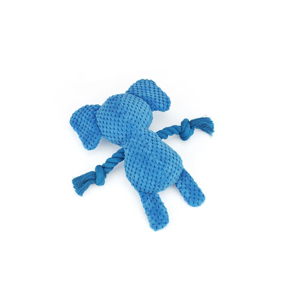 Cute Animal Rope Dog Toy Cute Plush Puppy Chew Pet Squeak Knot Toy Cartoon Rabbit Monkey