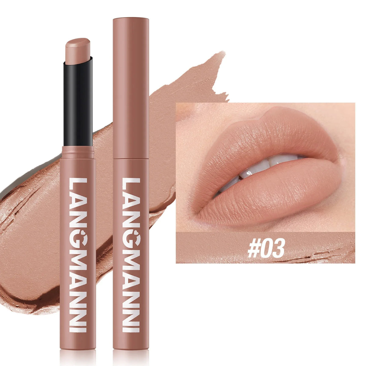 12 Color Matte Lipstick Pencil Waterproof Long Lasting Non-Stick Cup Lip Stain Tint Cosmetic Nude Lipstick Pen Makeup Maquillage