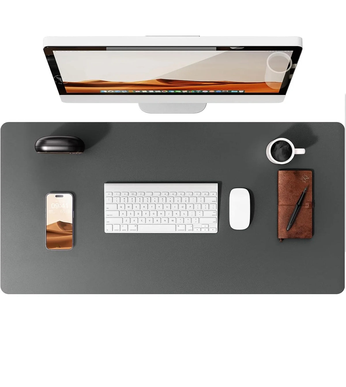 YSAGi Premium PU Leather Desk Mat: Non-Slip Waterproof Office Protector