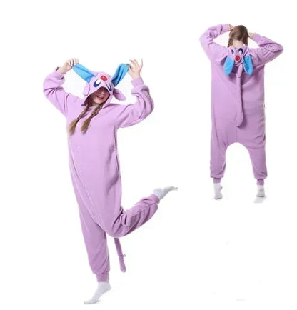 TAKARA TOMY Pokemon Cosplay Kigurumi Onesie Snorlax Jigglypuff Umbreon Gengar Costume Halloween Adult Anime Bulbasaur Pajamas