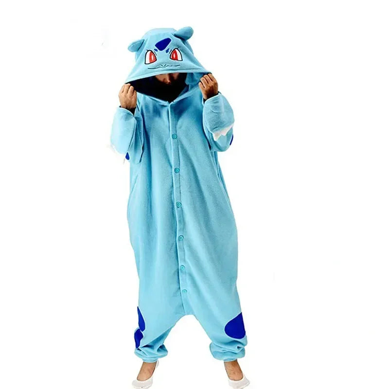 TAKARA TOMY Pokemon Kigurumi Onesie Snorlax Eevee Squirtle Gengar Pijama Cosplay Costume Halloween Adult Anime Umbreon Pajamas