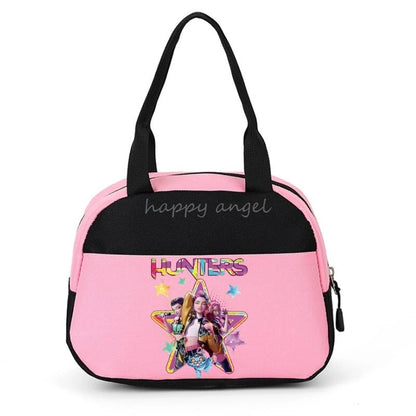 New Lunch Bags KPop Demon Hunters Print Women Men Large Capacity Picnic Drink Thermal Bag Portable Outdoor Food Lunch Handbags