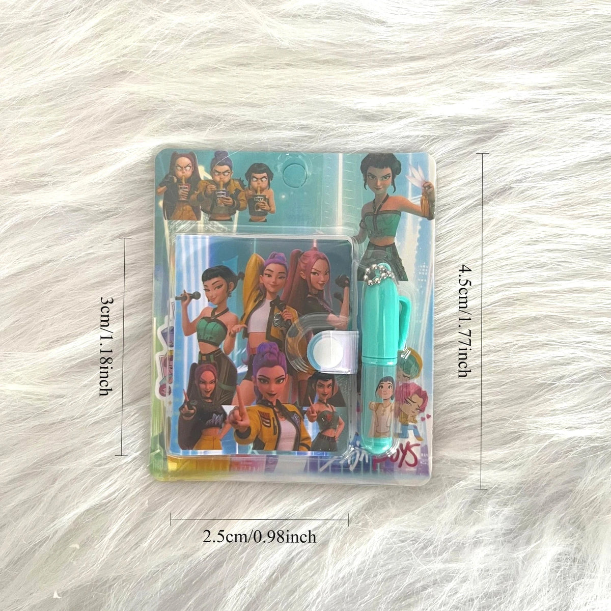4PCS Hot Mini Anime Cartoon Notebook with Ballpoint Pen Portable Pocket Small Book Student Reward Stationery Gift