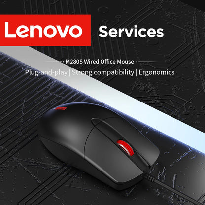Lenovo Classic Wired Ergonomic Design High Sensitivity Durable USB Optical Gaming Mouse Business Home Pc Laptop Mouse