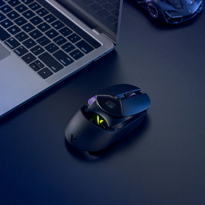Rapoo VT960PRO Wired/ Wireless Gaming Mouse PAW3395 Sensor 26000 DPI OLED Display 9 Programmable Buttons On-Board Memory Black