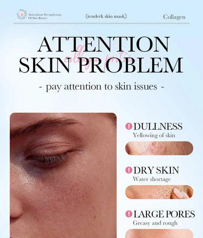 Sadoer Sakura Face Mask Facial Skincare Moisturizing Brightening Hydrating Firming Collagen Facial Masks Face Sheet Mask