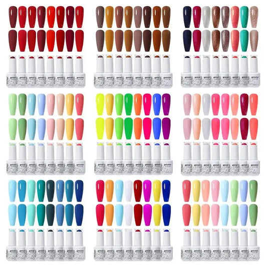 Arte Clavo 8Pcs/Set Gel Nail Polish Set 15ml Colorful Semi Permanent For Manicure Varnish Soak Off UV LED Nail Art Gel Kits