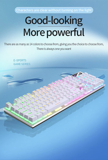 YINDIAO K500 Wired  Keyboard Gaming  Laptop Desktops PC Computer Office Accessories Low Profile Gamer Keyboards With Numpad
