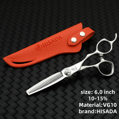 HISADA hairdressing scissors	professional barber scissors 6.0  Inch scissors VG10 material professional barber scissors
