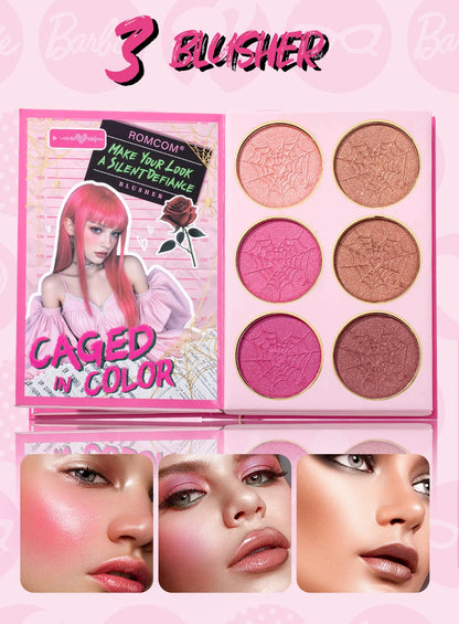 5-Page Makeup Palette with 70 Colors: 48 Matte & Shimmer Eyeshadows, 6 Lip Colors, 6 Blushes, and 10 Contour Shades - The Perfec