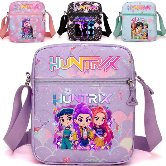 New⭐️ KPOP Shoulder Bag Crossbody Bags Double-deck Storage Bag Large Capacity Square Zip Storage Sports Bag Fans Gift