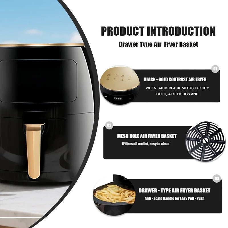 4.5L Large-Capacity Air Fryer — Touch-Control Home Appliance for Fries and Fried Chicken
